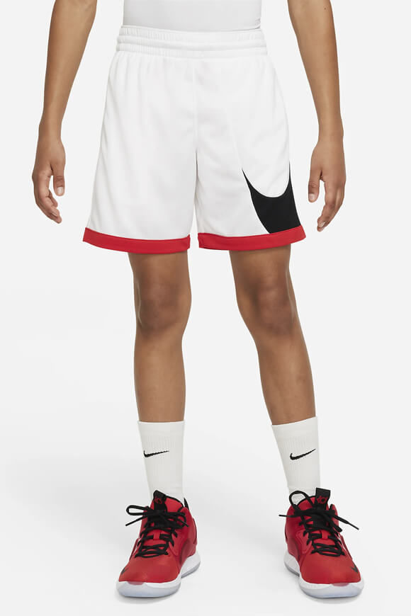 Nike Mesh Shorts | White + Black + University Red | Jungen  | L von Nike