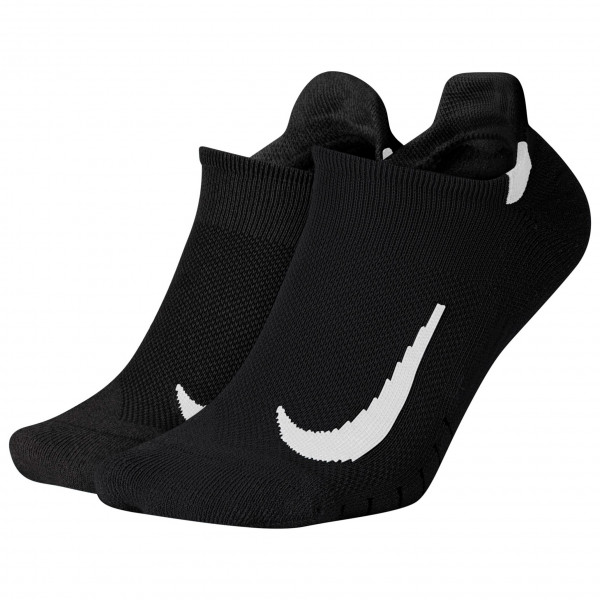 Nike - Multiplier Running No-Show Socks (2 Pair) - Laufsocken Gr L schwarz von Nike