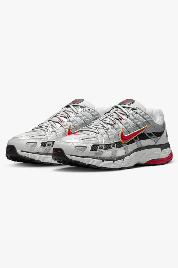 Nike P-6000 Sneaker | White + Metallic Platinum + Dark Charcoal + Varsity Red | Damen  | EU36.5 von Nike