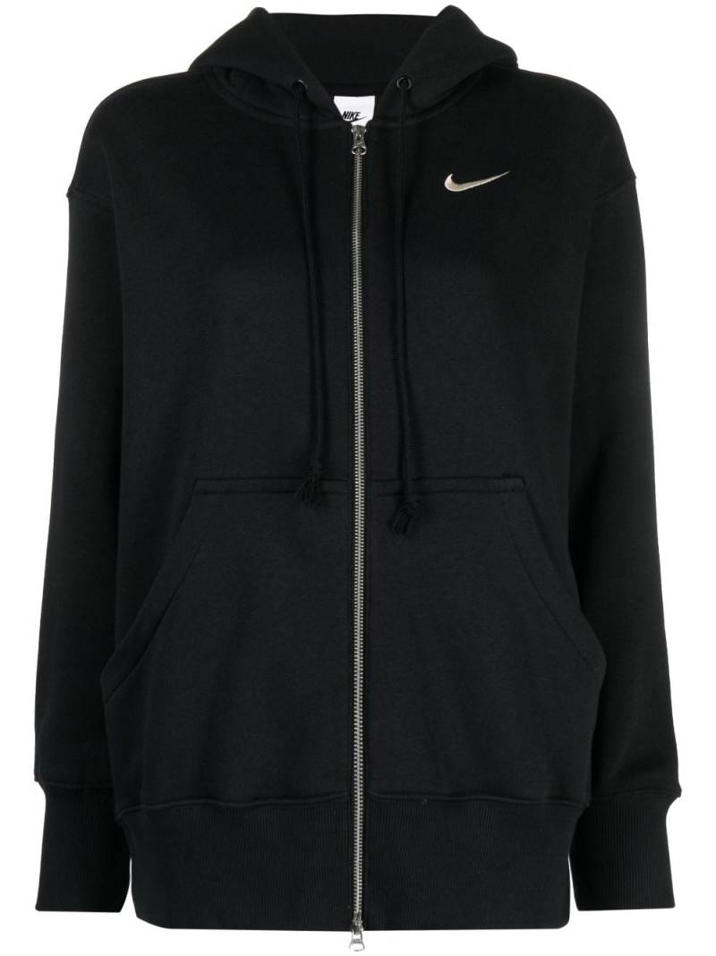 Nike Phoenix logo-embroidered zip-up hoodie - Black von Nike