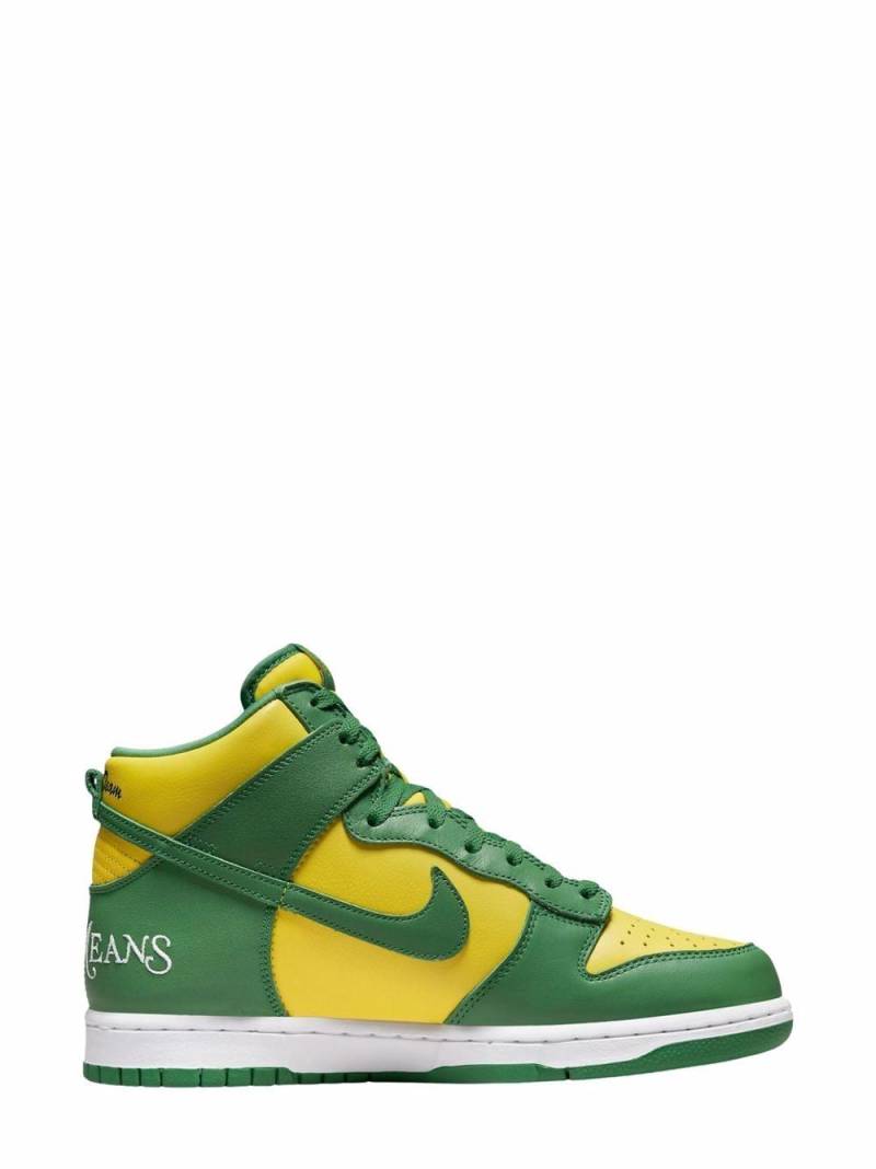 Nike x Supreme SB Dunk High "By Any Means - Green/Yellow" sneakers von Nike