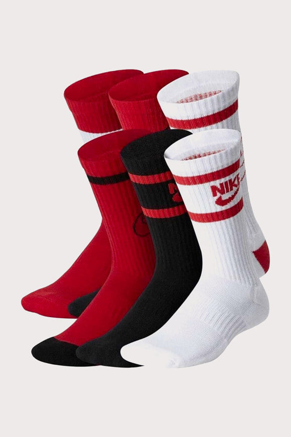 Nike Sechserpack Socken | Red + Black White | Jungen  | EU34-38 von Nike