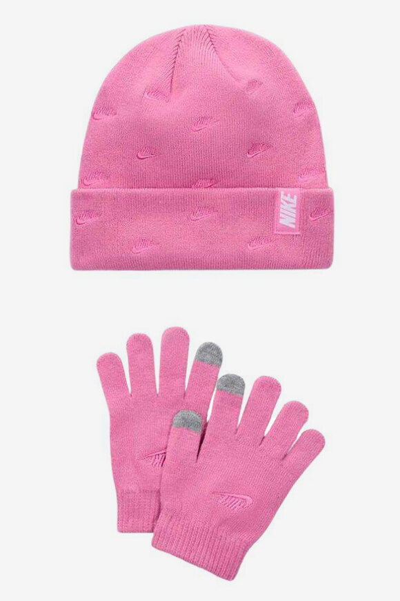 Nike Set: Beanie und Touchscreen Handschuhe | Magic Flamingo | Mädchen  | Einheitsgroesse von Nike