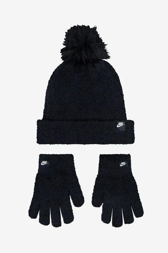 Nike Set: Pom-Beanie und Handschuhe | Black | Jungen  | Einheitsgroesse von Nike