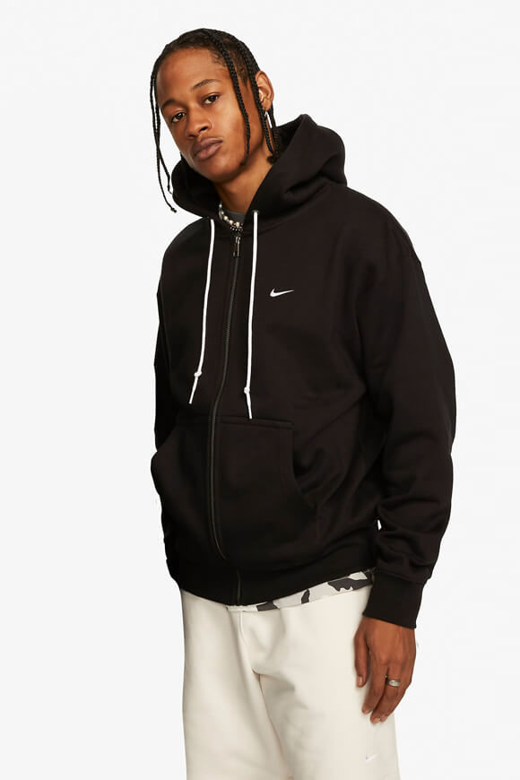 Nike Solo Swoosh Kapuzensweatjacke | Black | Herren  | M von Nike