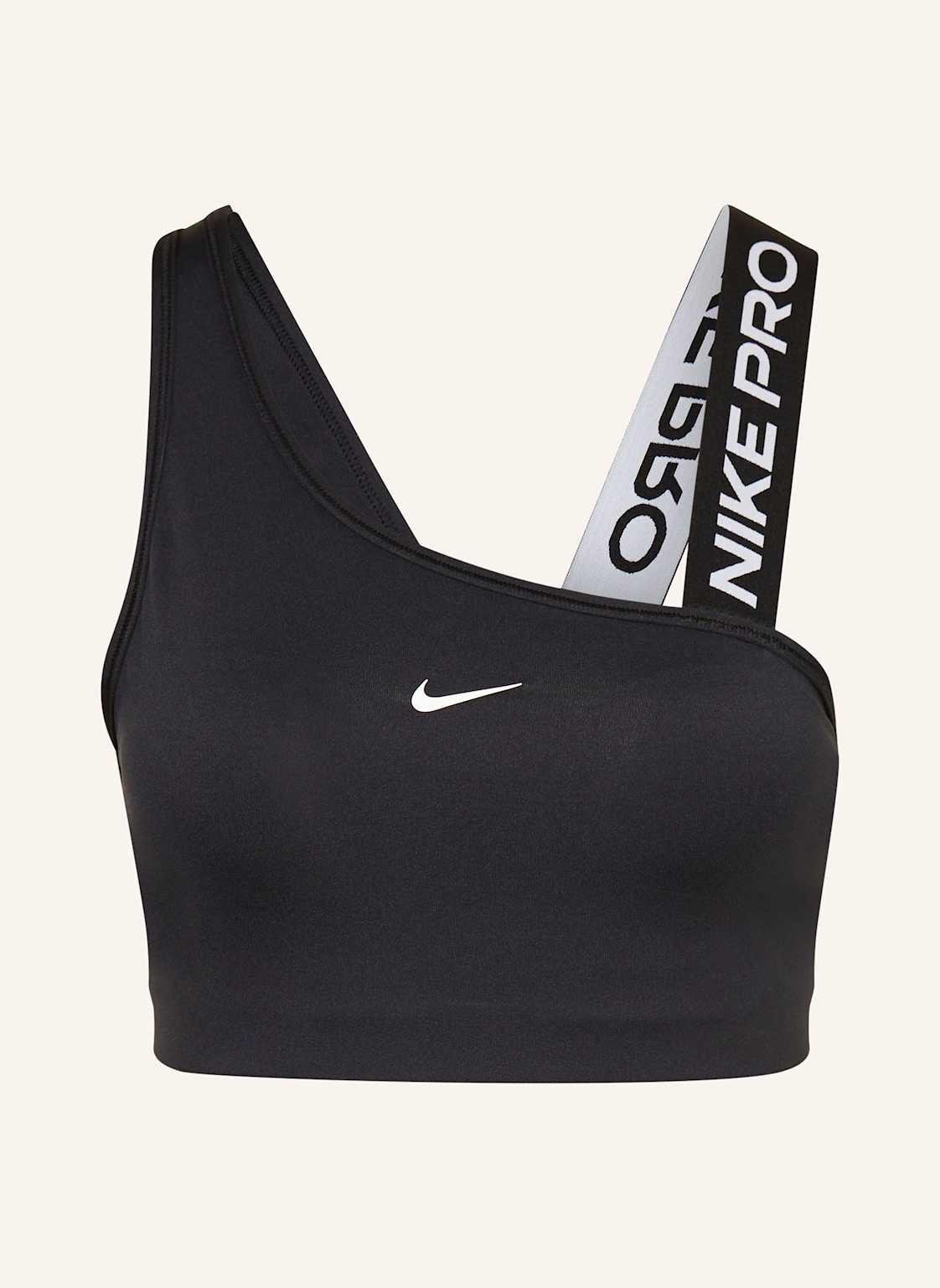 Nike Sport-Bh Pro Swoosh Asymmetrical schwarz von Nike