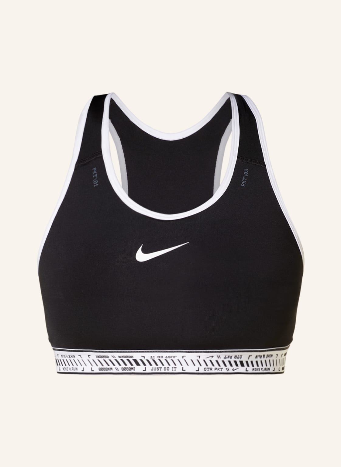 Nike Sport-Bh Swoosh On The Run schwarz von Nike