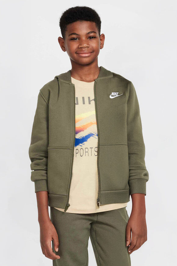 Nike Sportswear Club Fleece Kapuzensweatjacke | Medium Olive | Jungen  | L von Nike