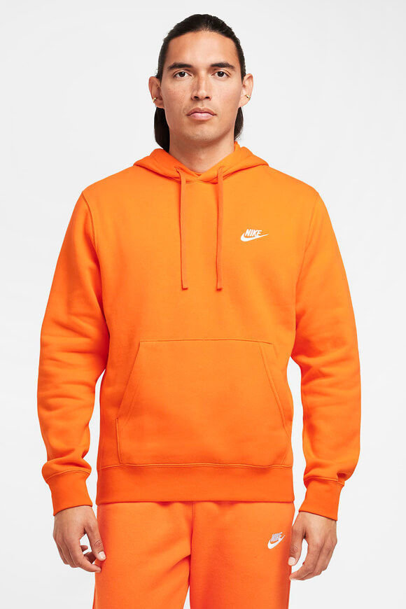 Nike Sportswear Club Fleece Kapuzensweatshirt | Safety Orange | Herren  | S von Nike