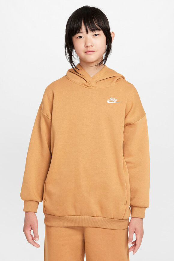 Nike Sportswear Club Fleece Oversize Kapuzensweatshirt | Flax | Mädchen  | L von Nike