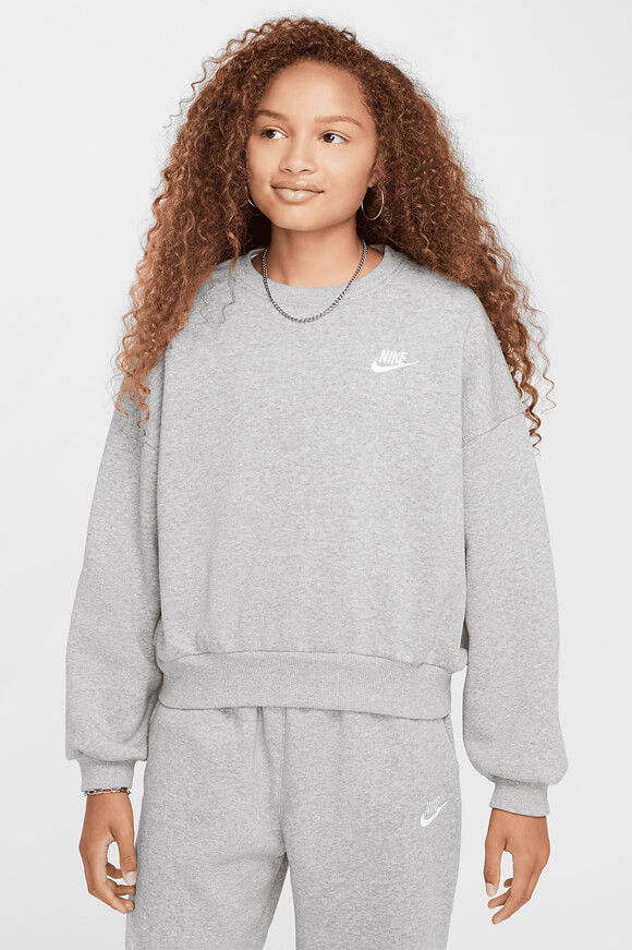 Nike Sportswear Club Fleece Oversize Sweatshirt | Grey Heather | Mädchen  | L von Nike