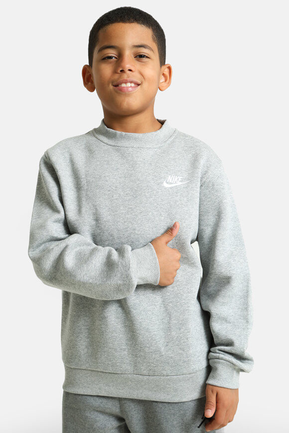 Nike Sportswear Club Fleece Sweatshirt | Light Grey Heather | Jungen  | M von Nike