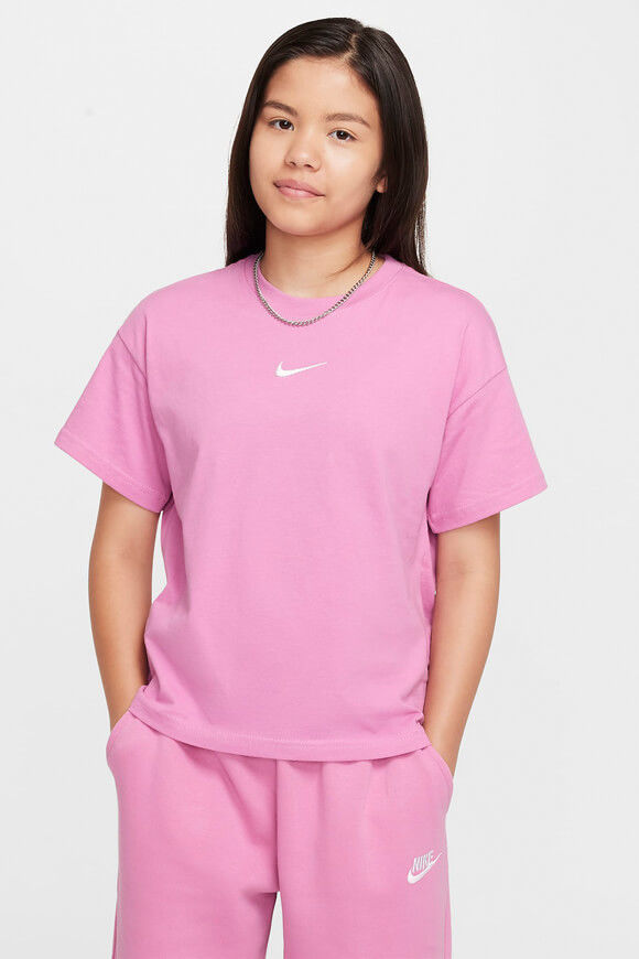 Nike Sportswear Essential Oversize T-Shirt | Magic Flamingo | Mädchen  | L von Nike