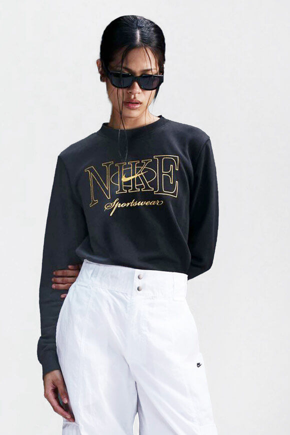 Nike Sweatshirt | Black + Gold | Damen  | S von Nike