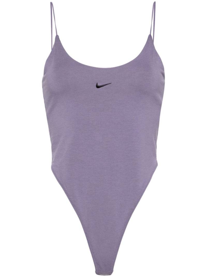 Nike Swoosh-embroidered jersey bodysuit - Purple von Nike