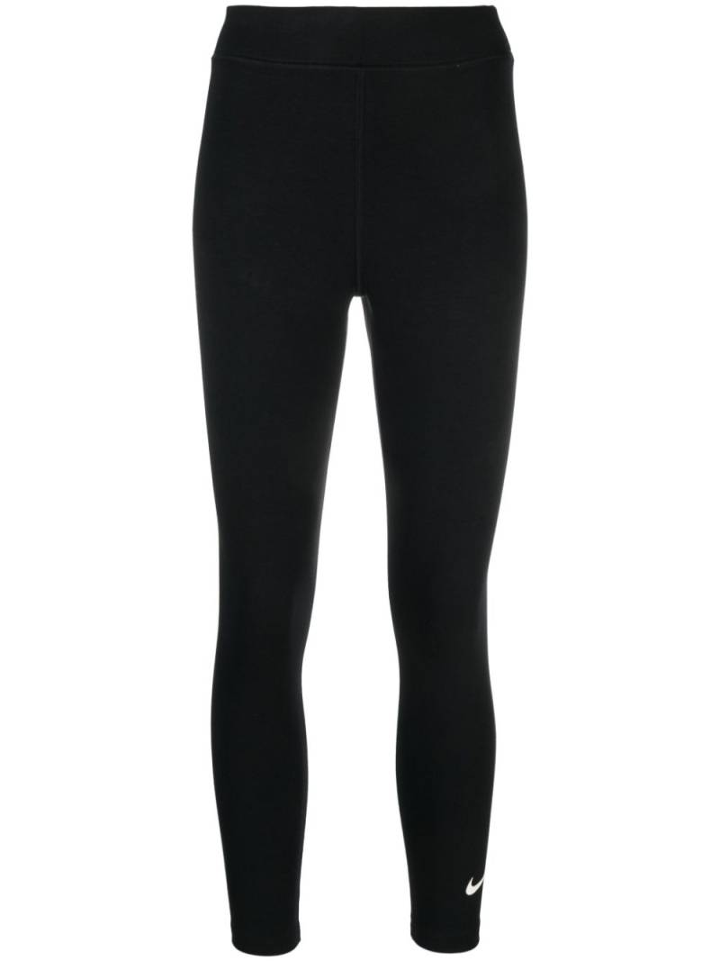 Nike Swoosh-print 7/8 performance leggings - Black von Nike