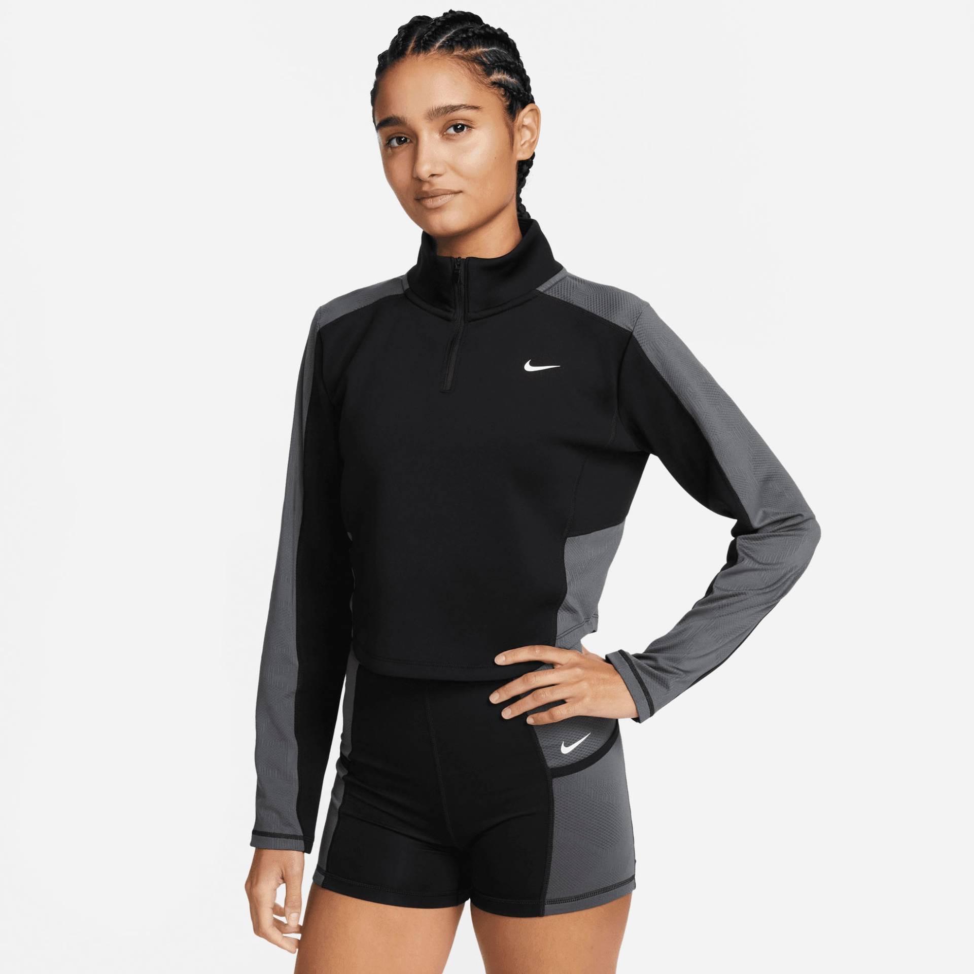 Nike Trainingsshirt »Dri-FIT Femme Women's Half-Zip Long Sleeve Cropped Top« Nike Trainingsshirt »Dri-FIT Femme Women's Half-Zip Long Sleeve Cropped Top« von Nike