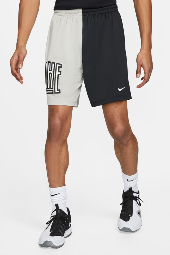 Nike Trainingsshorts | Grau meliert + Schwarz | Herren  | L von Nike