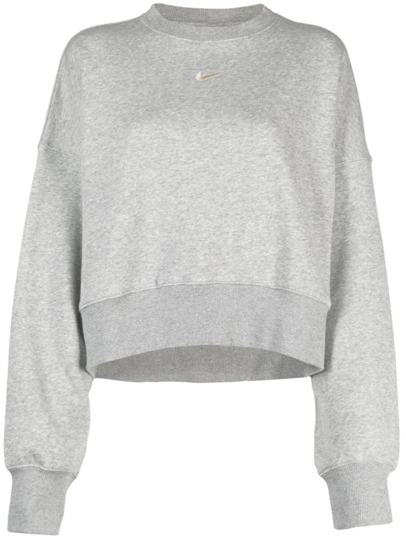 Nike logo-embroidered sweatshirt - Grey von Nike