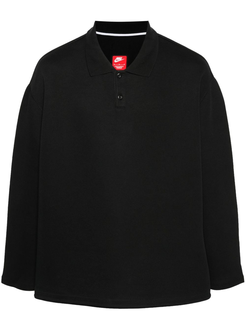 Nike logo-patch polo shirt - Black von Nike