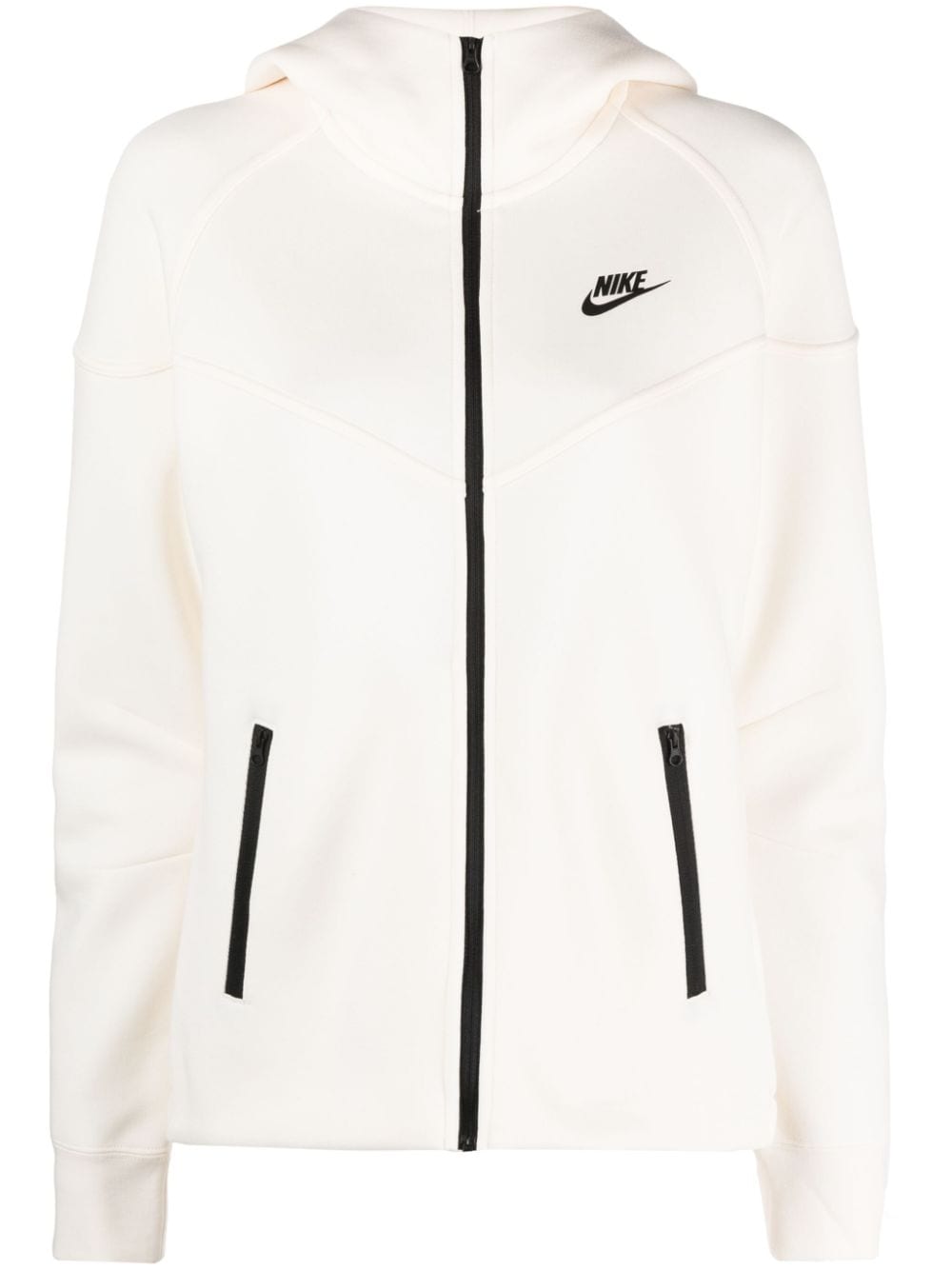 Nike logo-print zip-fastening hoodie - Neutrals von Nike