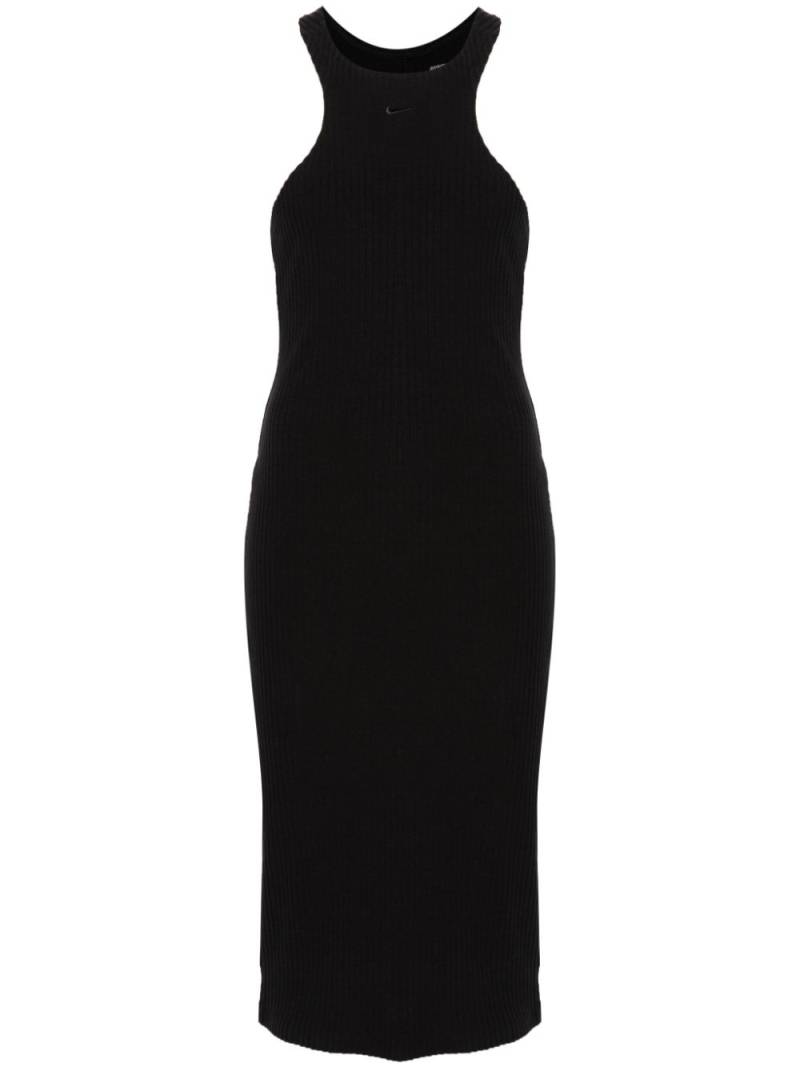 Nike ribbed-knit midi dress - Black von Nike