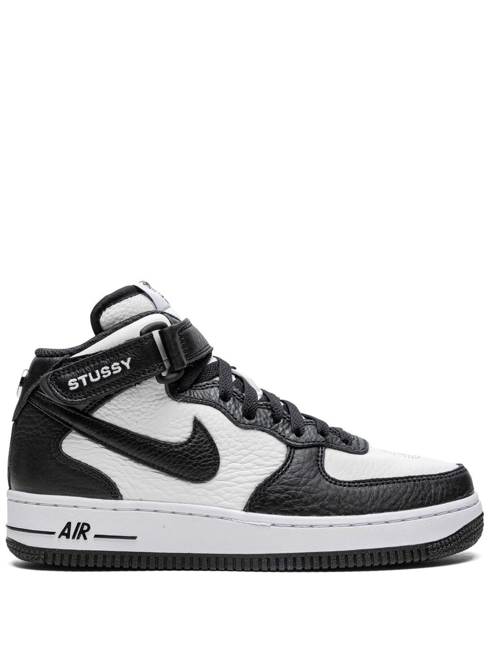 Nike x Stüssy Air Force 1 Mid "Light Bone Black" sneakers - White von Nike