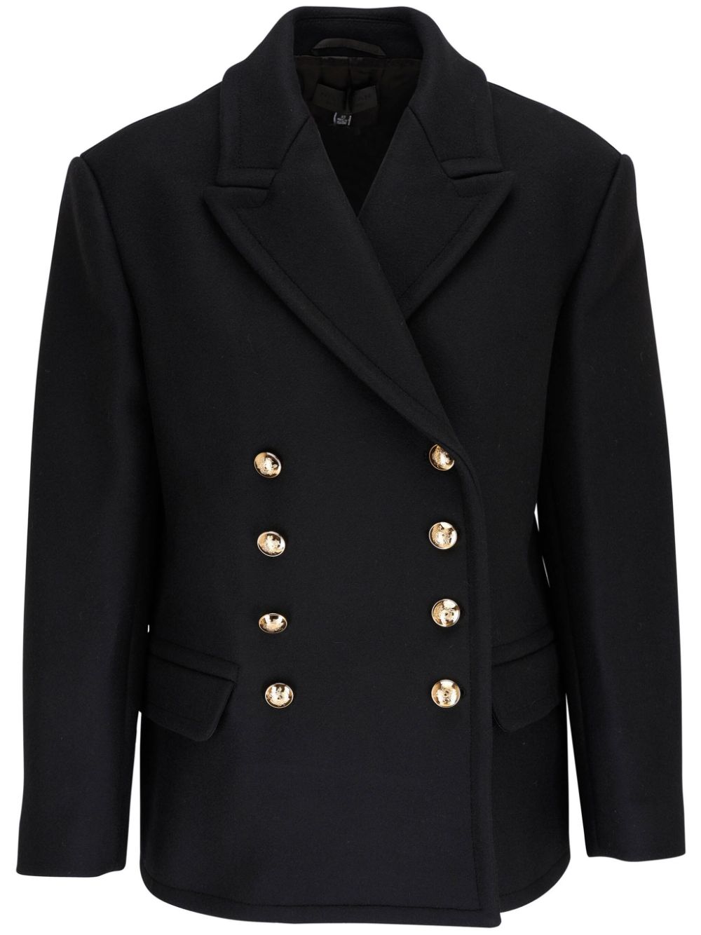 Nili Lotan Pascal double-breasted virgin wool peacoat - Black von Nili Lotan