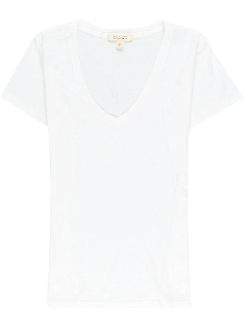 Nili Lotan V-neck cotton T-shirt - White von Nili Lotan