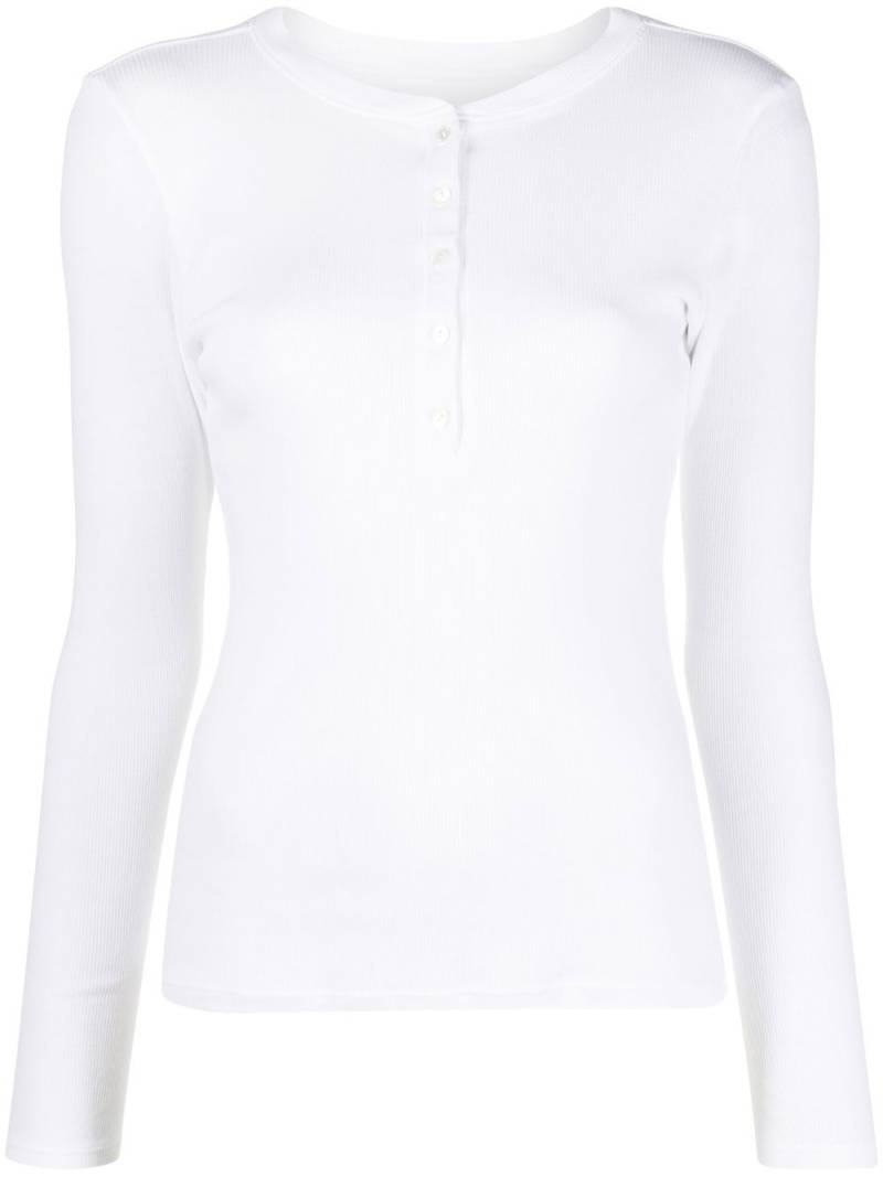 Nili Lotan button-front long-sleeved T-shirt - White von Nili Lotan