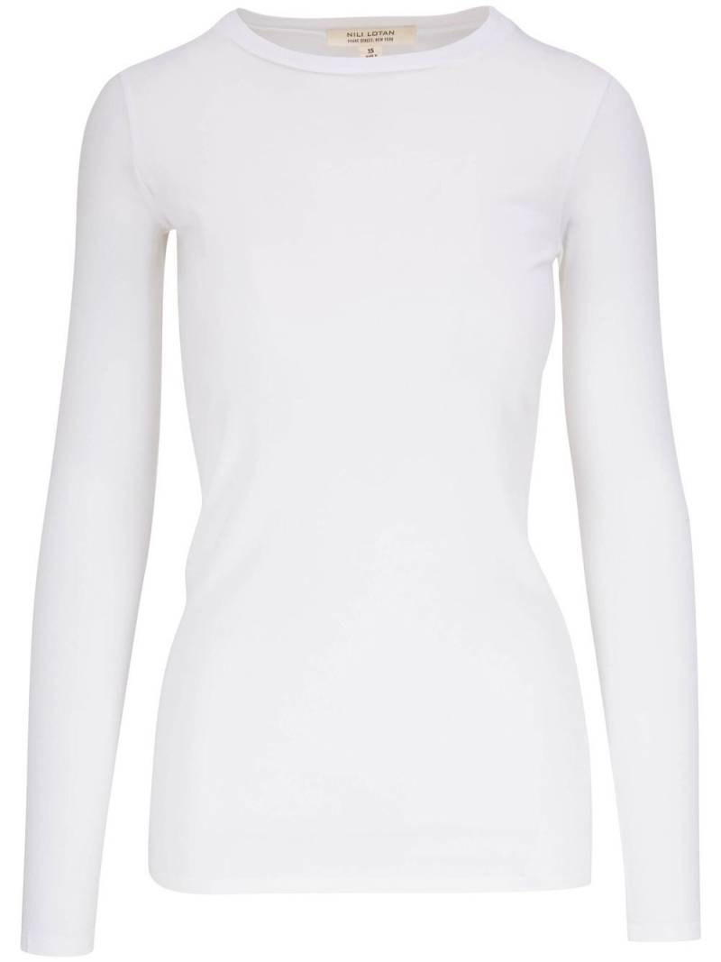 Nili Lotan long-sleeve Supima cotton T-shirt - White von Nili Lotan