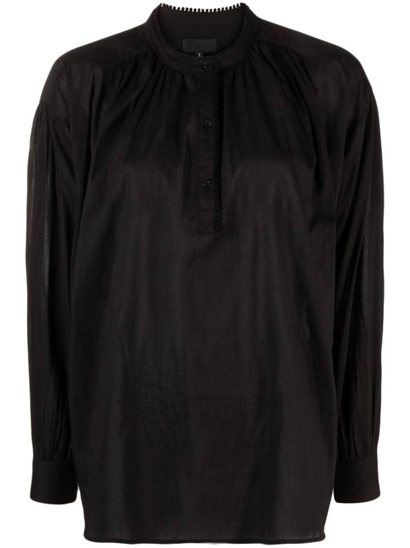 Nili Lotan long-sleeve cotton blouse - Black von Nili Lotan