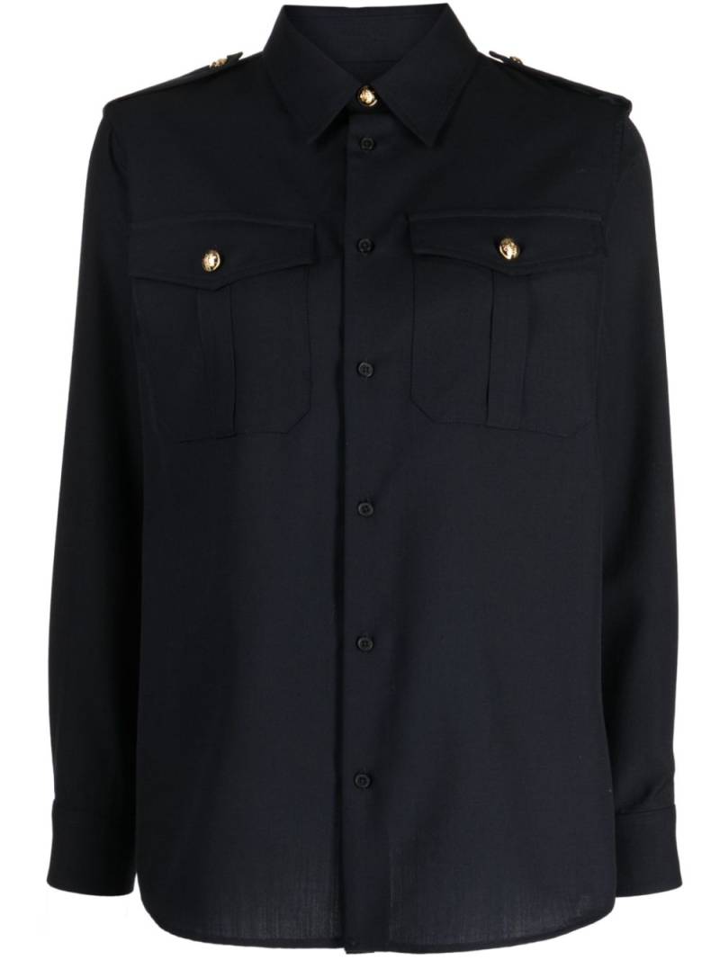 Nili Lotan long-sleeve virgin wool shirt - Blue von Nili Lotan