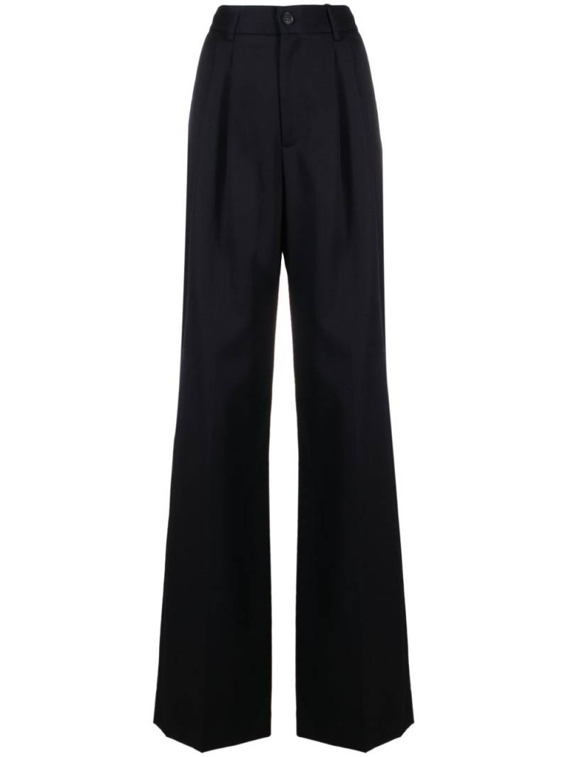 Nili Lotan pleat-detail wide-leg trousers - Blue von Nili Lotan