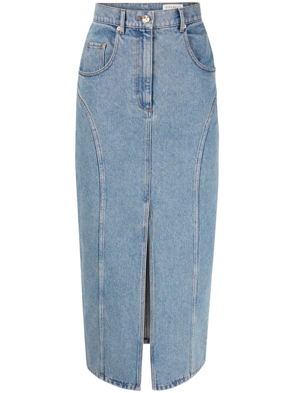 Nina Ricci Long Denim Skirt - Blue von Nina Ricci