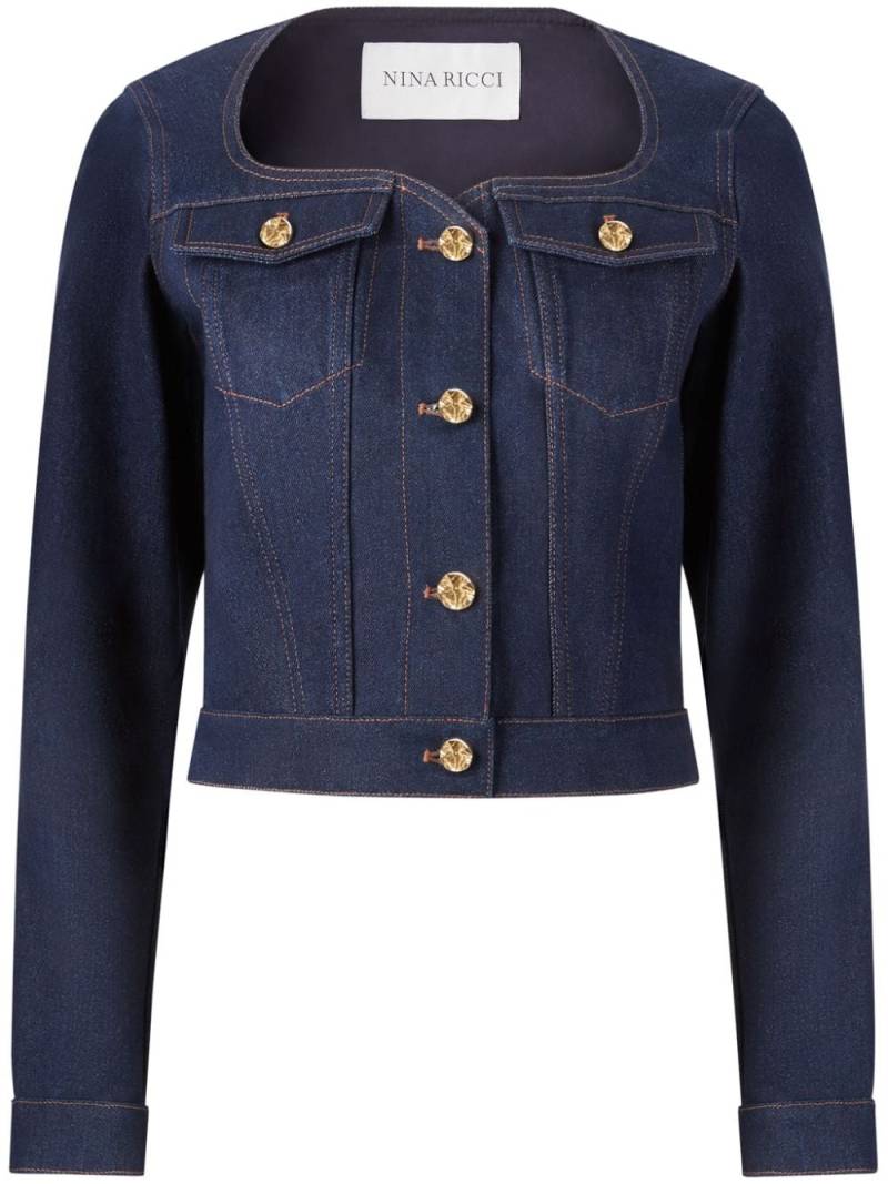 Nina Ricci Sweetheart Denim Jacket - Blue von Nina Ricci