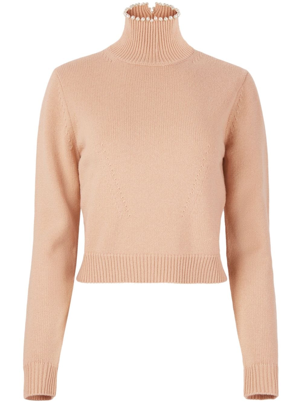 Nina Ricci bead-embellished wool-blend jumper - Neutrals von Nina Ricci