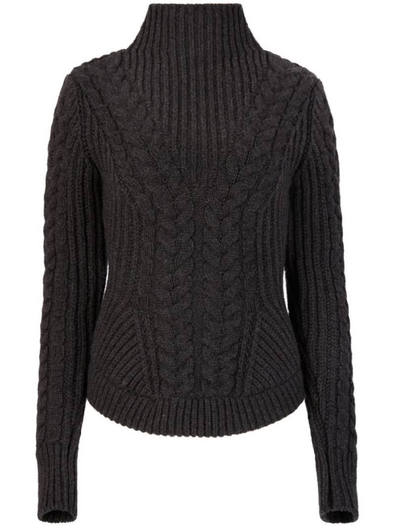 Nina Ricci cable-knit wool-blend jumper - Grey von Nina Ricci