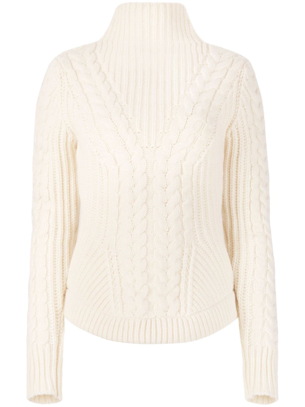 Nina Ricci cable-knit wool-blend jumper - Neutrals von Nina Ricci