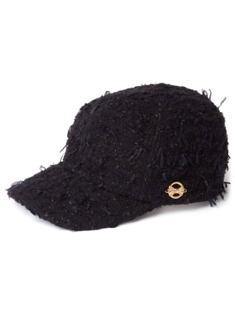 Nina Ricci charm-detail tweed baseball cap - Black von Nina Ricci