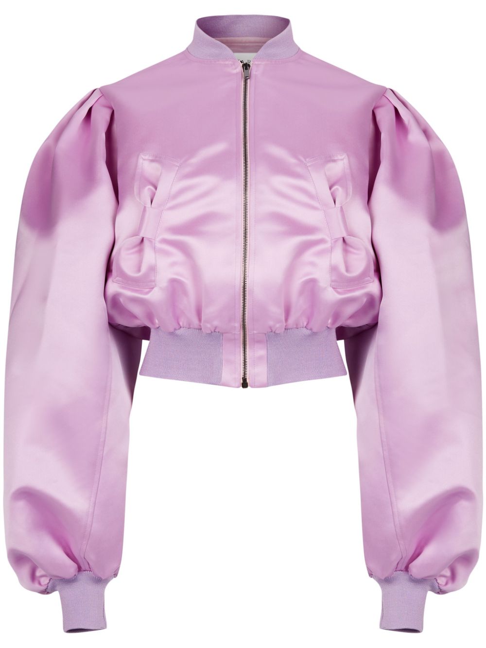 Nina Ricci cropped satin bomber jacket - Pink von Nina Ricci