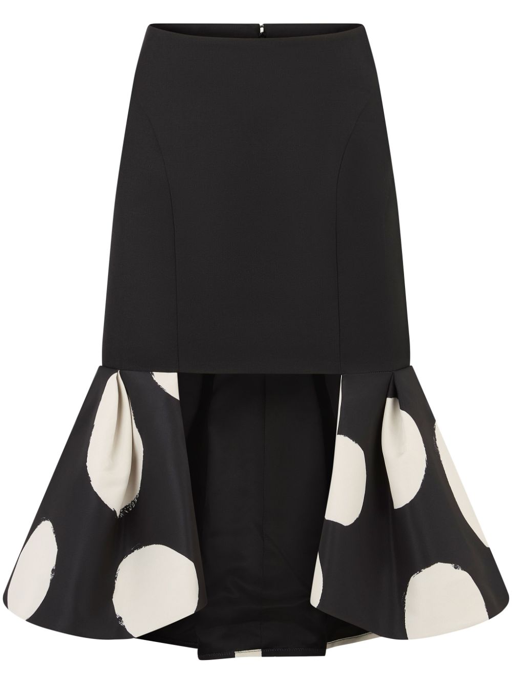 Nina Ricci double-flounce midi skirt - Black von Nina Ricci