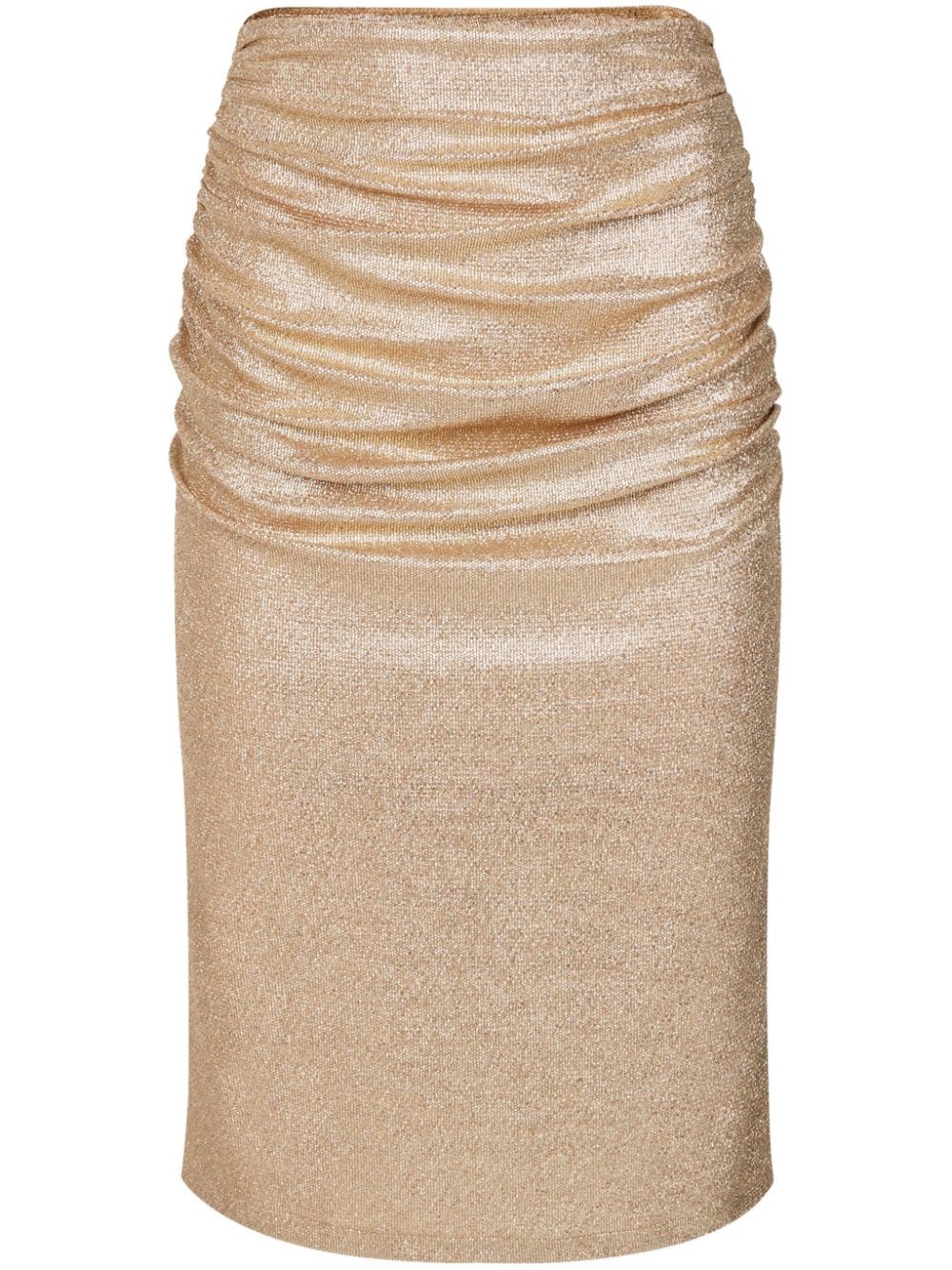 Nina Ricci draped lurex pencil skirt - Gold von Nina Ricci