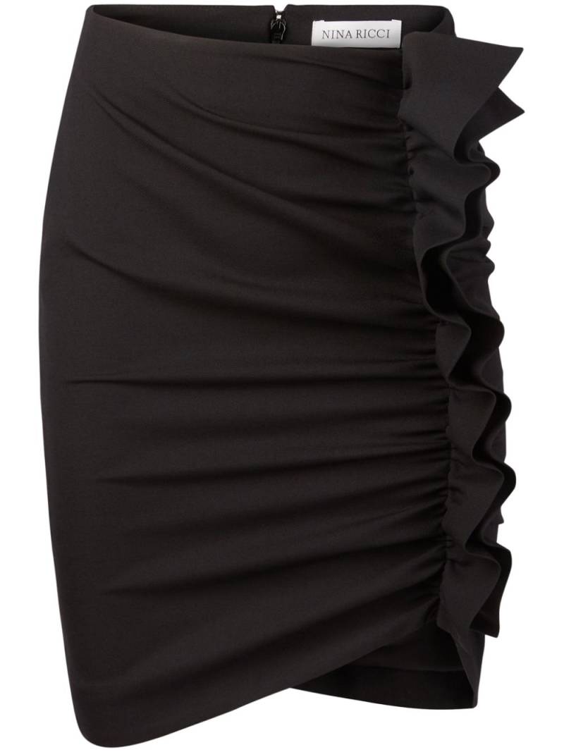 Nina Ricci draped ruffle skirt - Black von Nina Ricci