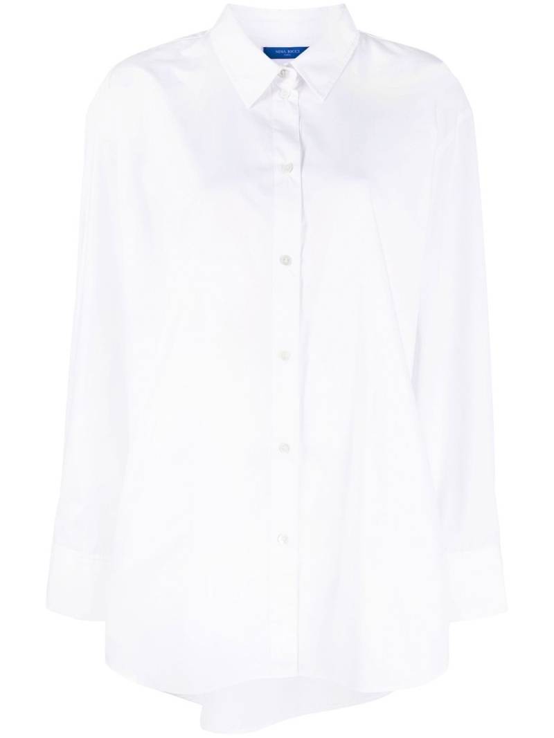 Nina Ricci poplin crinkle shirt - White von Nina Ricci