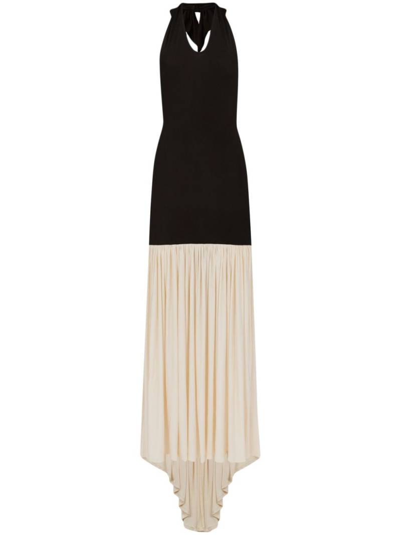 Nina Ricci halterneck sleeveless maxi dress - Black von Nina Ricci