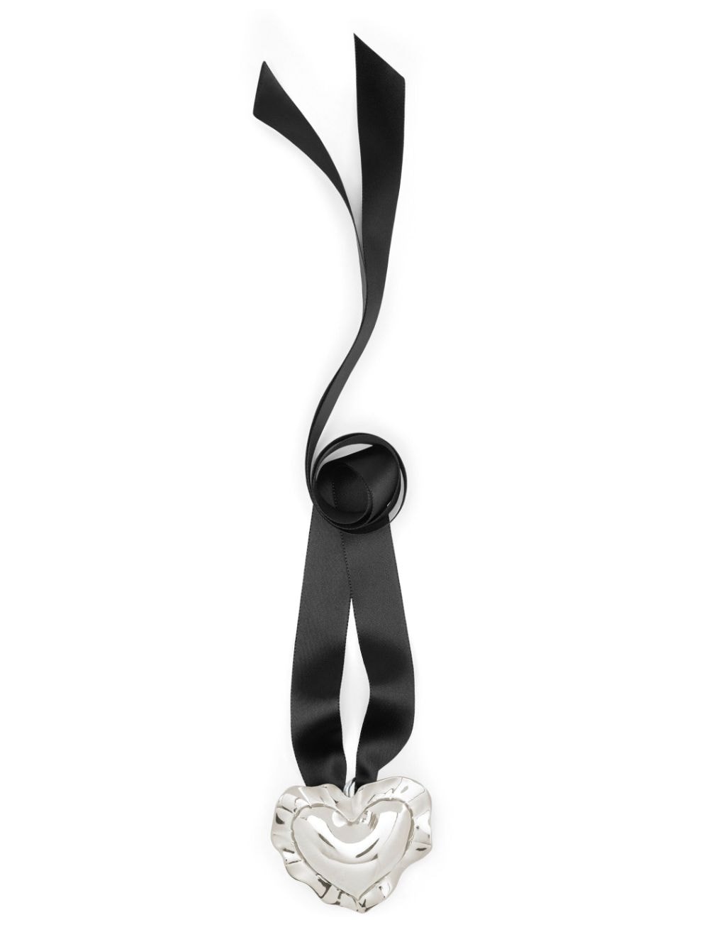 Nina Ricci heart-pendant logo-engraved necklace - Silver von Nina Ricci