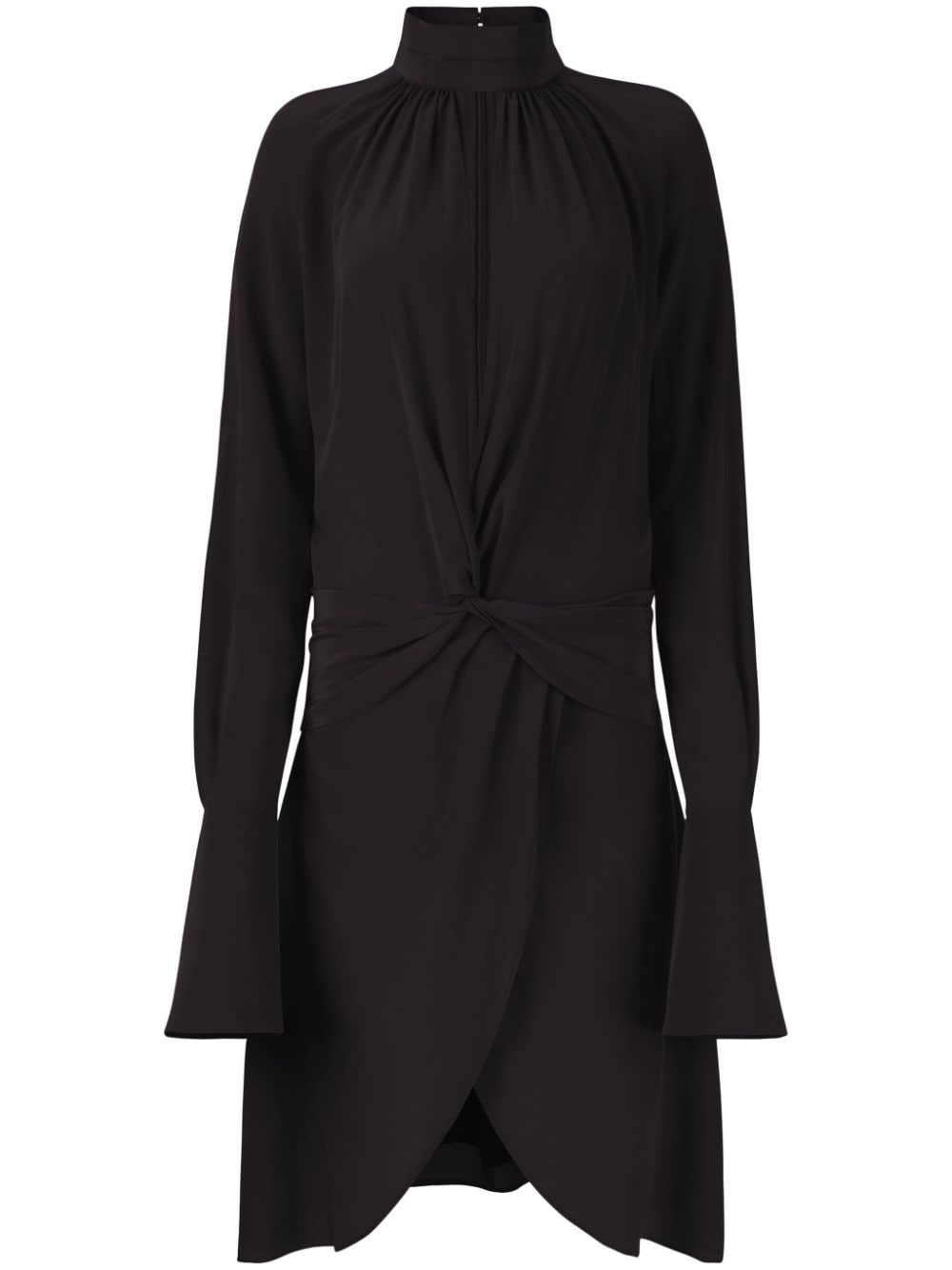 Nina Ricci high-neck silk midi dress - Black von Nina Ricci