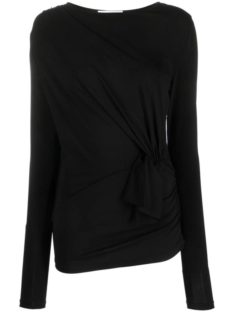 Nina Ricci knot-detail jersey top - Black von Nina Ricci