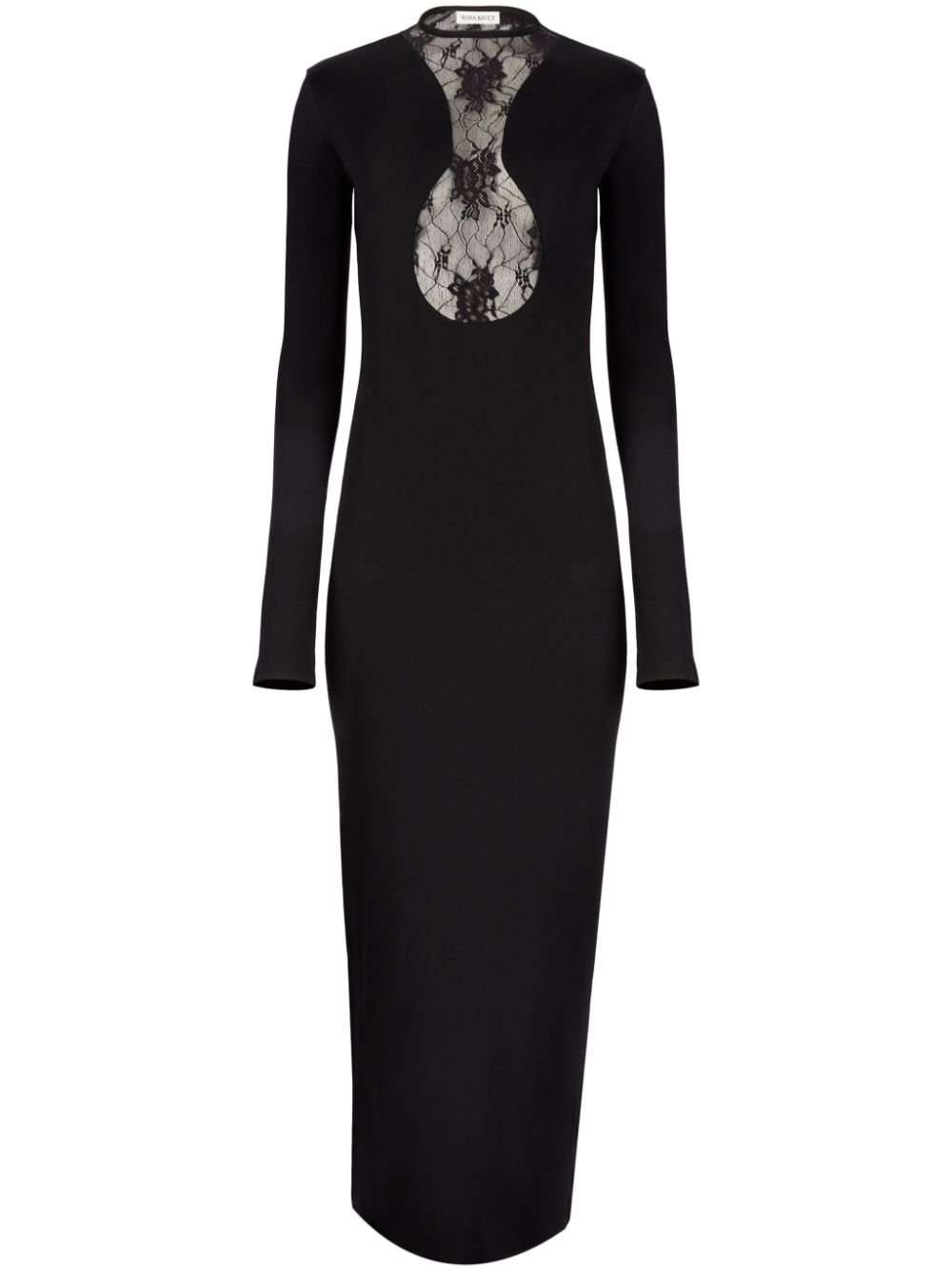 Nina Ricci lace-panelling maxi dress - Black von Nina Ricci